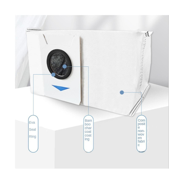 4 st Dammsugarpåsar för Deebot T20/t20max/t20pro/x1 Omni/t10 Omni/turbo Robotdammsugare