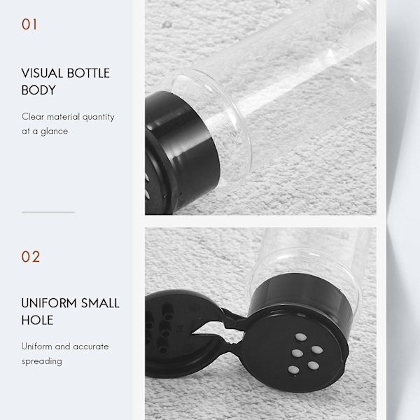 20 stycken/set 100ml Kryddsalt Pepparkvarn Svart Kryddburk Peppar Grillkrydda Kök