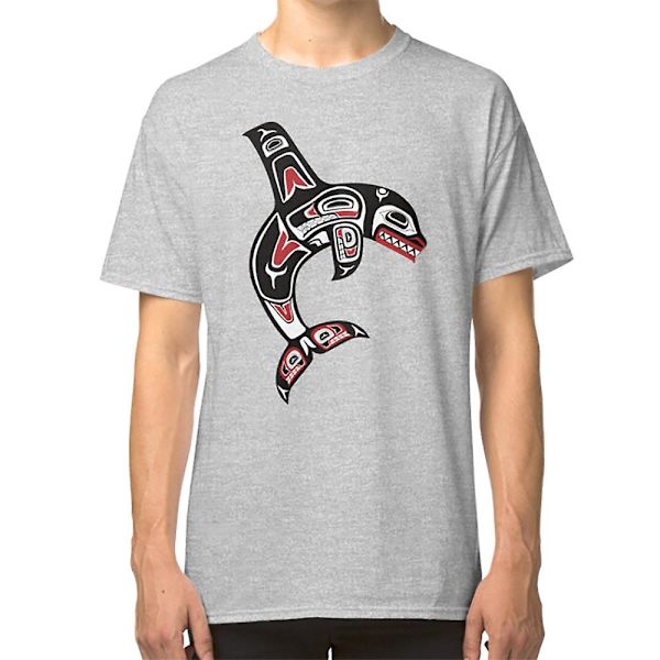 Pacific Northwest Native Orca Killer Whale T-skjorte grey XL