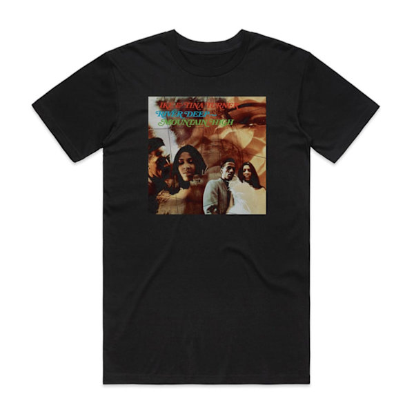 Ike Turner och Tina Turner River Deep Mountain High Albumomslag T-shirt Svart S