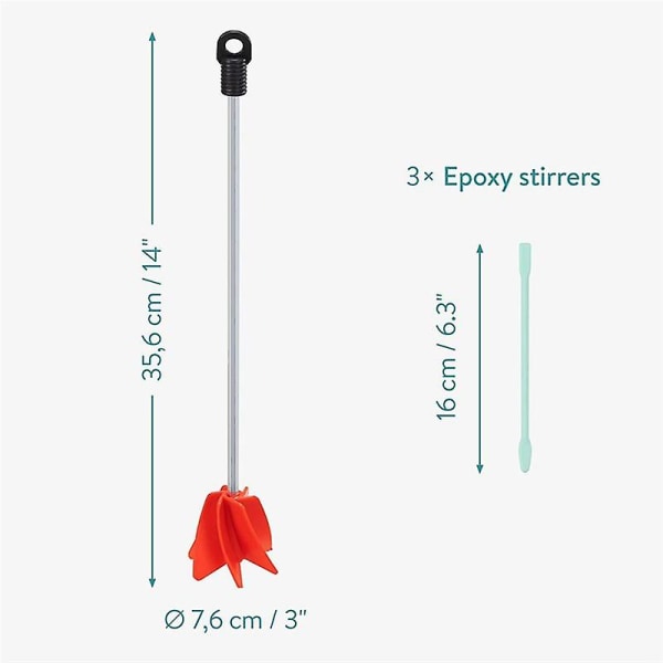 Epoxyblander for boring - 5 gallons maling og epoxyblanding vedlegg - 14 tommers omrøringspade