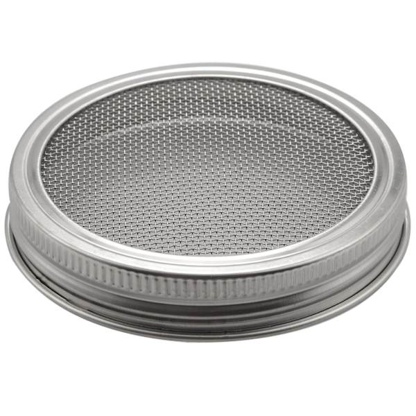 4 stk./sæt Rustfrit Stål Spiringsdæksel til Bredmunds Glas Hastighedsfilterdæksel Masket Dæksel