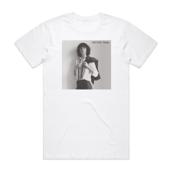 Patti Smith Horses Albumomslag T-shirt Vit S