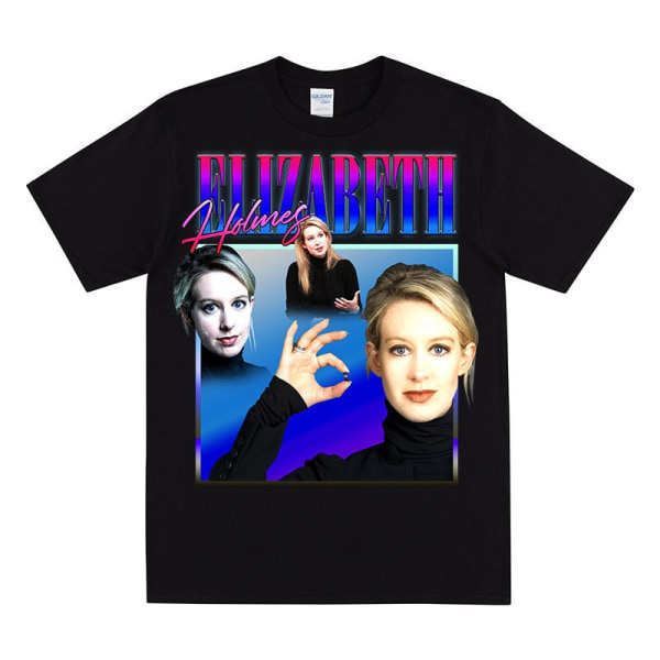 ELIZABETH HOLMES Grafisk T-shirt Black S