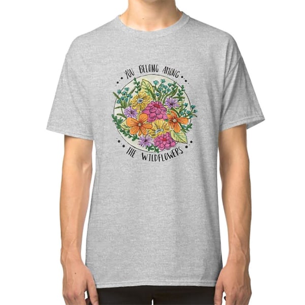 Du Hör Till Bland Vildblommorna T-shirt grey XXXL