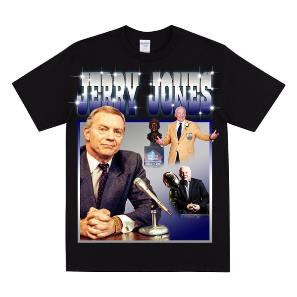 JERRY JONES Homage T-shirt Til Sportsfans Black M