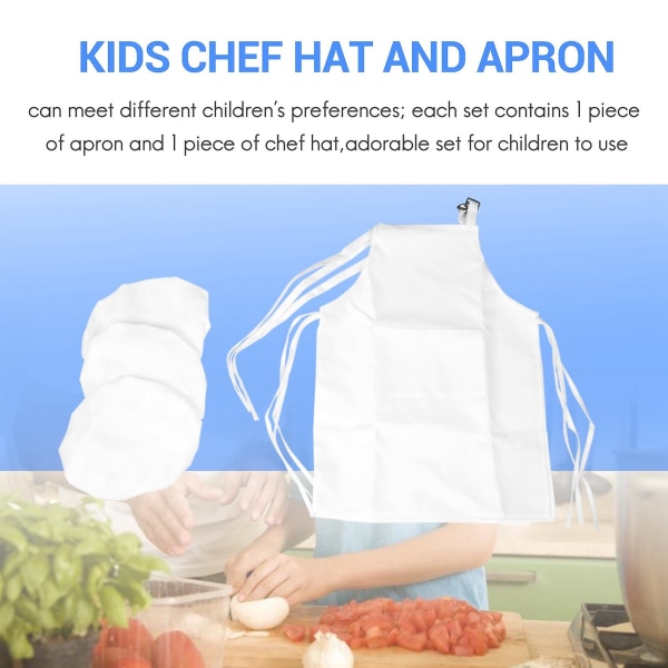 6 delar barnförkläde set justerbara barnköksförkläden för matlagning och målning