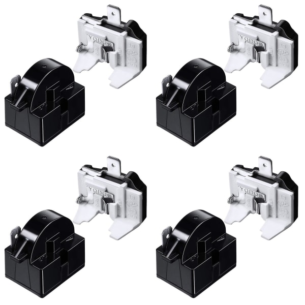 4X Qp2-4.7 Ptc Starter Relay 1 Pin Refrigerator Starter Relay and 6750c-0005P Refrigerator Overload