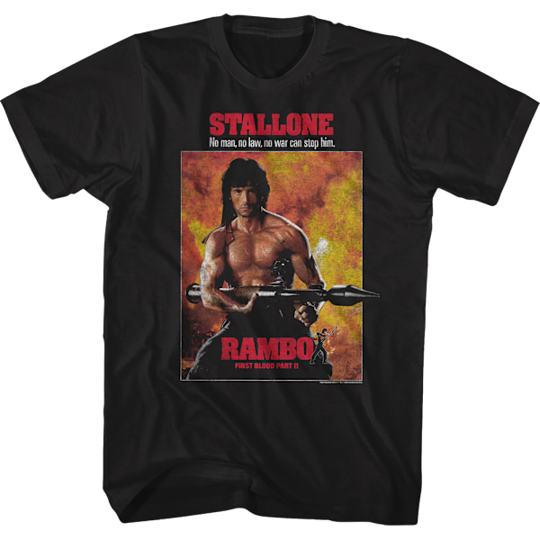 First Blood Part II Poster Rambo T-shirt XXXL