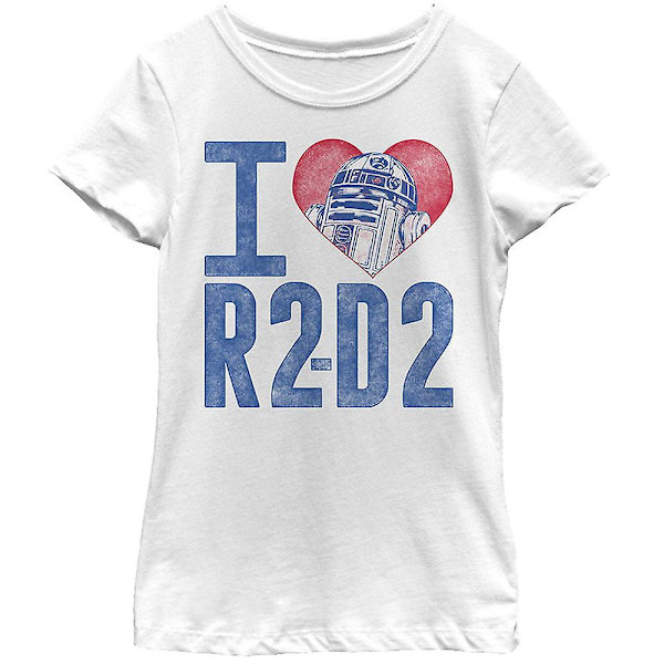 T-shirt för flickor - Jag älskar R2-D2 Star Wars M