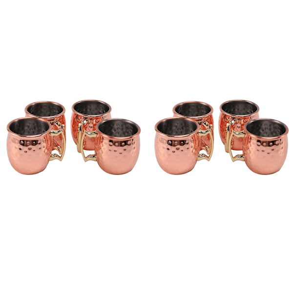 Mini 2oz Rostfritt Stål Moscow Mule Mugg Espresso Mini Mugg Kopparpläterad Mugg Shot Mugg Set