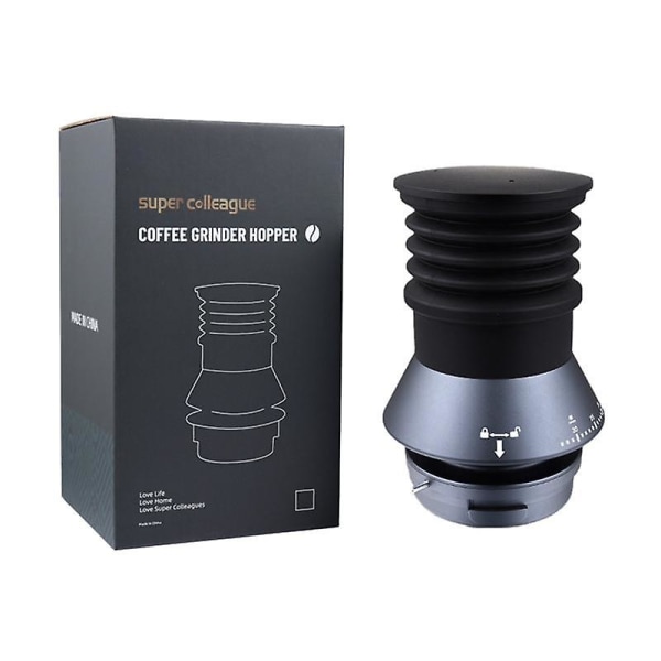 Kvarnbehållare för kaffebönor med blåst damm för att ta bort kvarvarande pulver från kvarnen BEA01