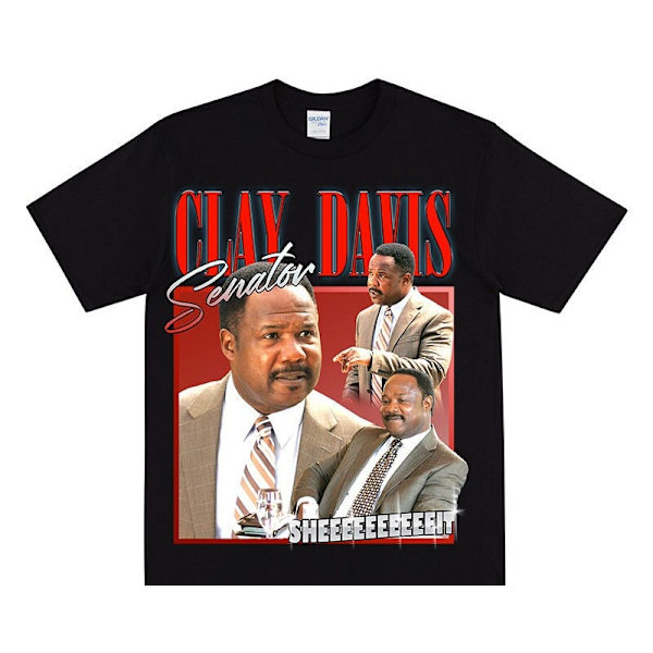 CLAY DAVIS Homage T-shirt Til Fans Af The Wire Black L