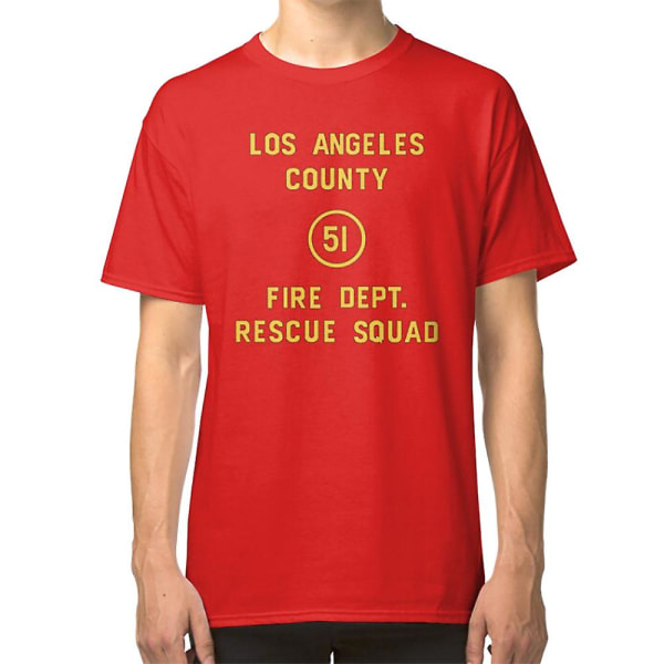 Emergency Squad 51 Door T-shirt red XXXL