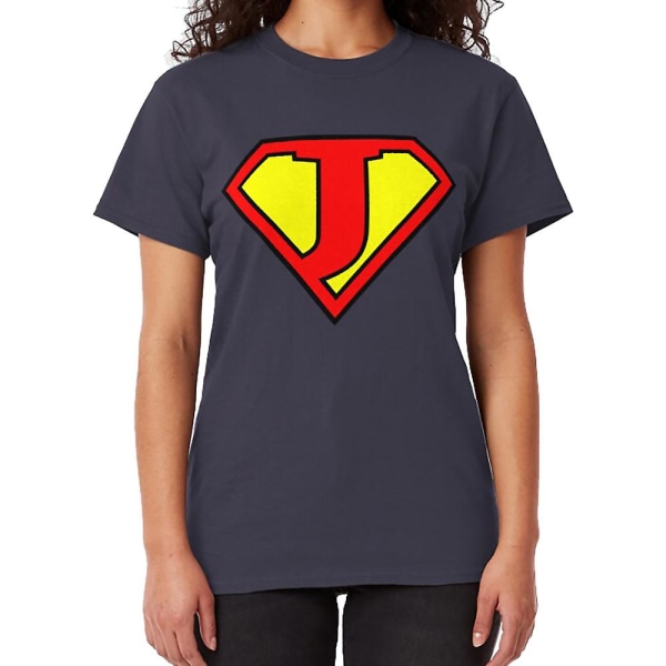 T-shirt med bokstaven J black L