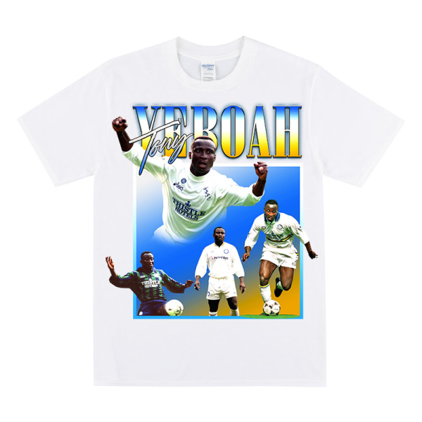 TONY YEBOAH Homage T-shirt för Leeds fans White XXL