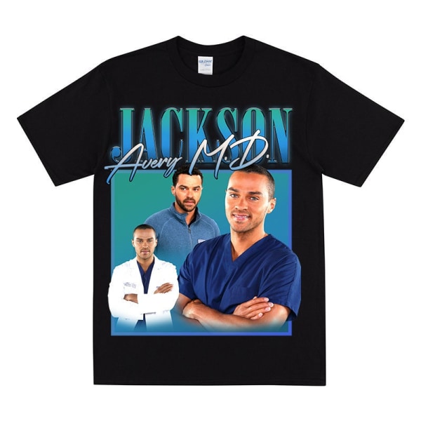 JACKSON AVERY T-shirt För Grey's Anatomy Fans Black L