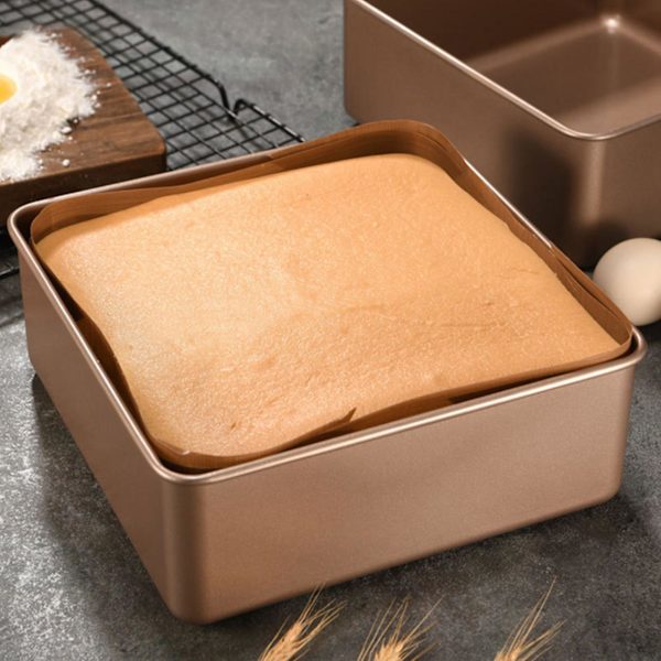 Guld firkantet kageform tykkere non-stick antik bageform firkantet dyb bageform grill br
