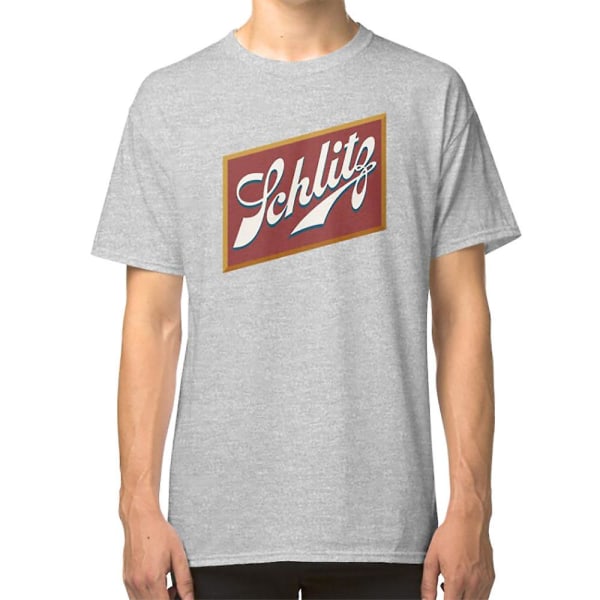 Schlitz öl logotyp ren T-shirt grey XL