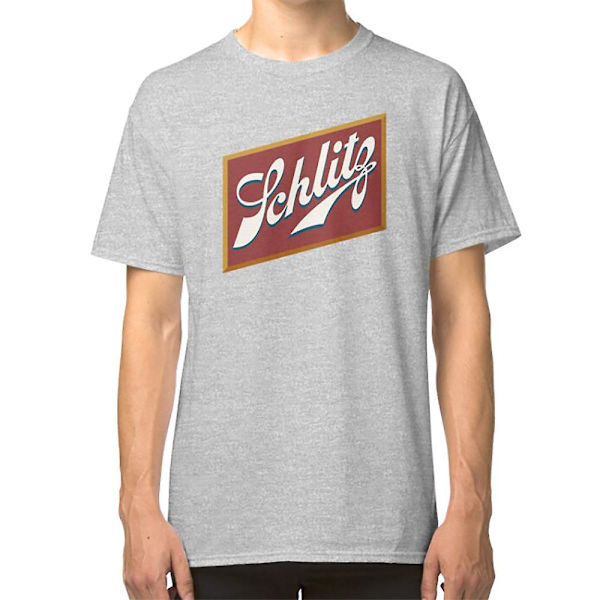 Schlitz öl logotyp ren T-shirt white S
