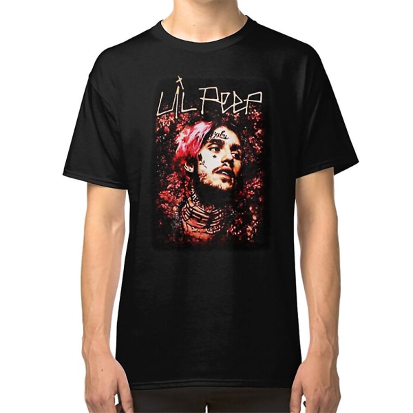 Lil Peep blommig porträtt T-shirt M
