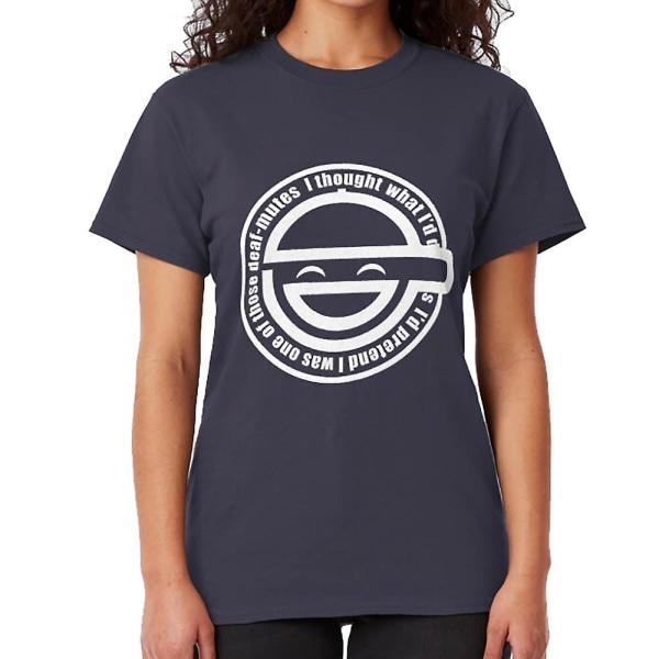 Laughing Man T-shirt navy L