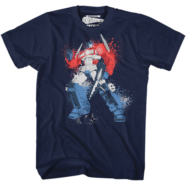 Optimus Prime Paint Splatter Transformers T-skjorte M