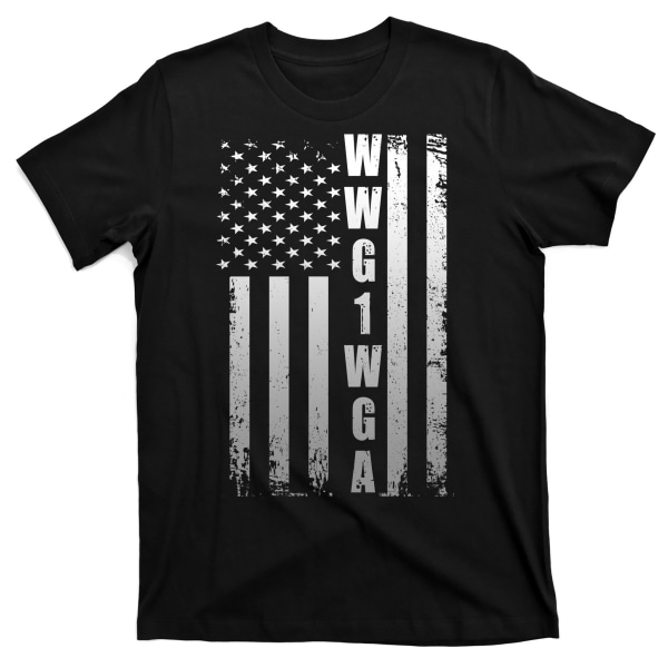 Distressed WWG1WGA Amerikansk Flagg T-skjorte S