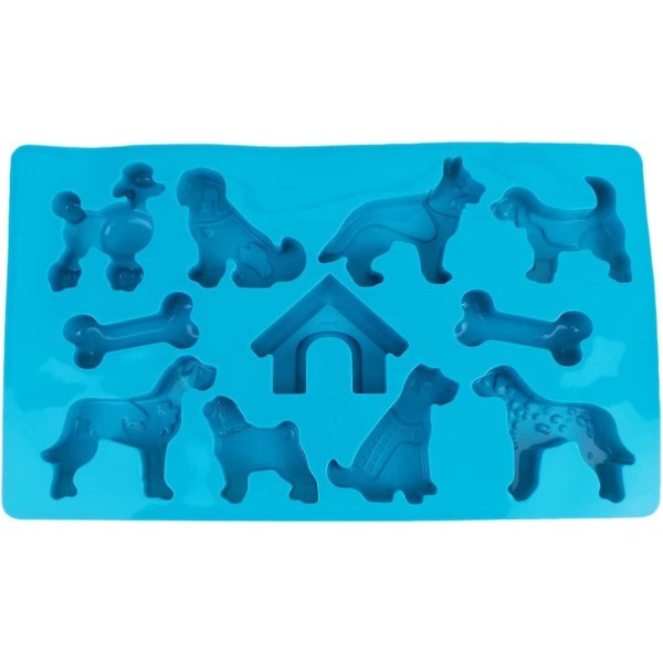 Silikonform för Bakning Hundform DIY Silikon Marsipan Chokladformar Is (slumpmässig färg)