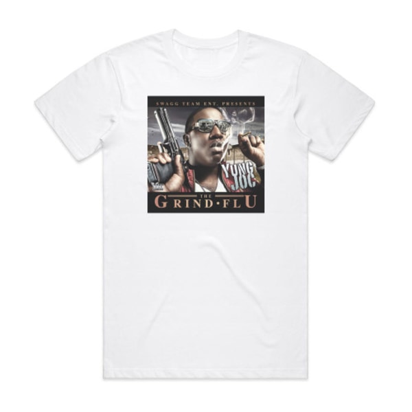 Yung Joc The Grind Flu Album Cover T-skjorte Hvit M