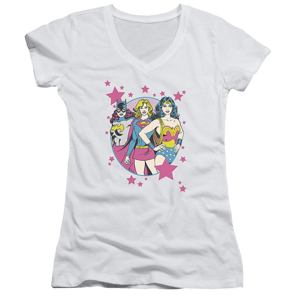 Junior Heroines of DC Comics V-hals T-skjorte XXXL