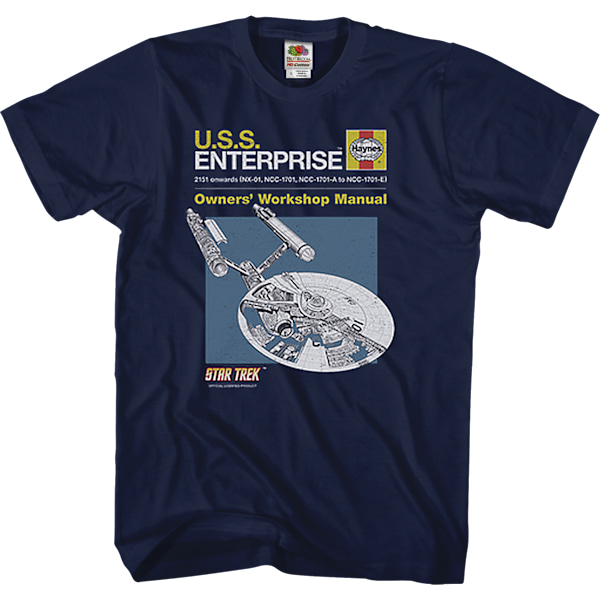 Enterprise Ejere Workshop Manual Star Trek T-Shirt M