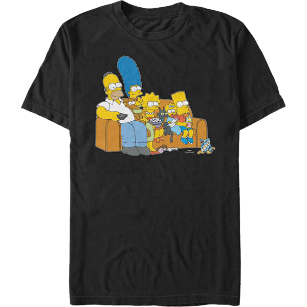 Familie-Sofa The Simpsons T-skjorte L
