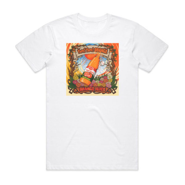 YumYumORANGE Appelsinjuice Album Cover T-Shirt Hvid XL