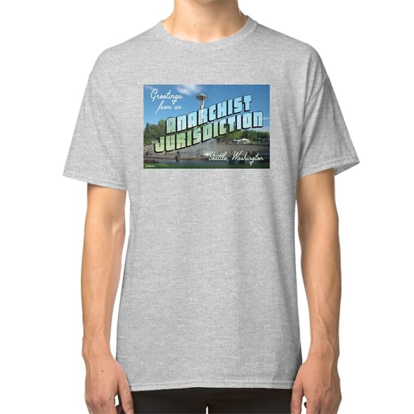 Greetings from Anarchist Seattle! T-shirt white XXL