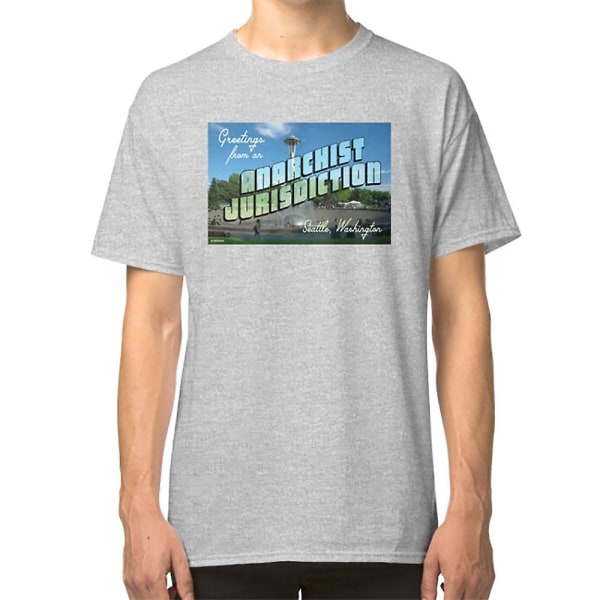 Hälsningar från Anarchist Seattle! T-shirt grey XXXL