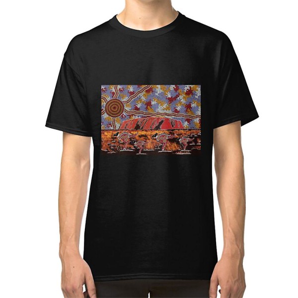 Äkta Aboriginsk Konst - Uluru T-shirt L