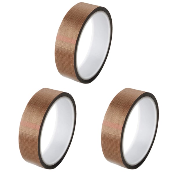 3X PTFE Tape/PTFE Tape til Vakuumforseglere, Manuel og Impulsforseglere (2,5 cm x 10 meter)