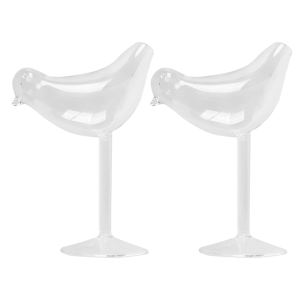 2 stk. 150ml Kreative Fugleformede Cocktailglass Personlige Molekylære Røykte Glassvifte