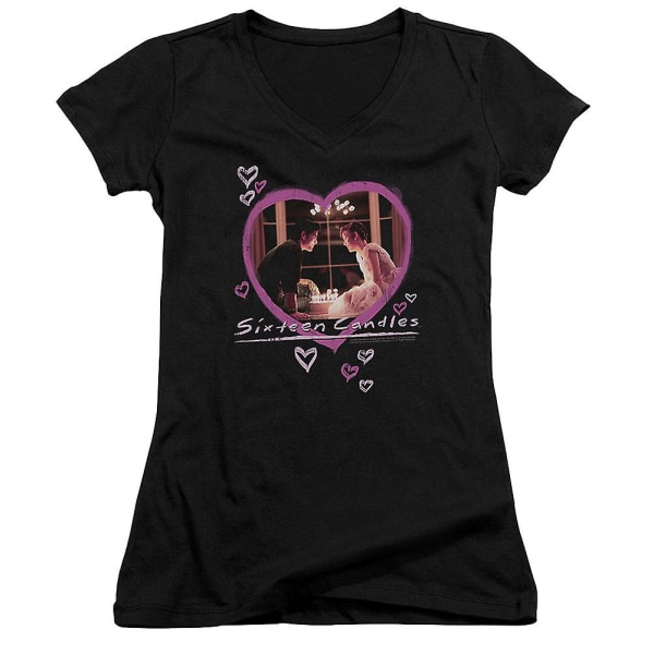 Junior Birthday Cake Sexton Candles V-Neck T-shirt XL