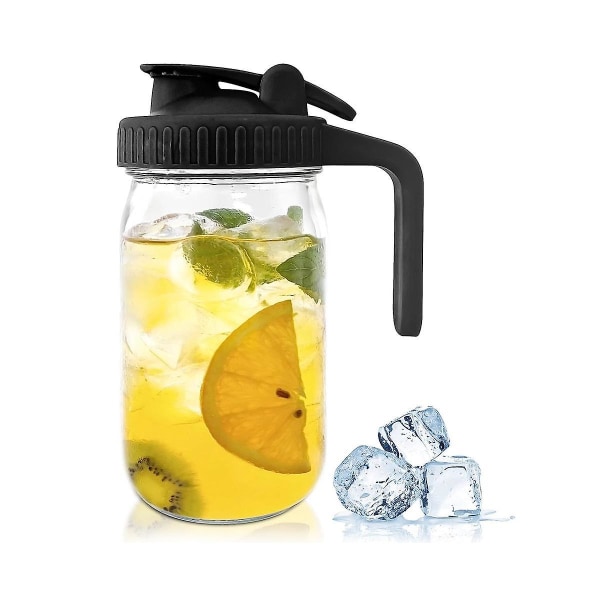 32oz Mason Jar Hällpipkan - Glaskanna Med Lock, Bröstmjölkskanna, Safttätning, Mjölk, Kaffe