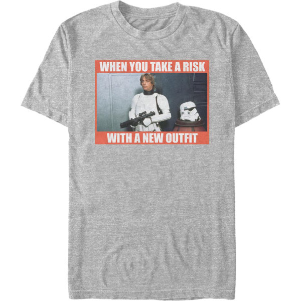 Når du tager en risiko med et nyt outfit Star Wars T-shirt L