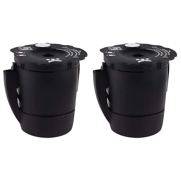 Återanvändbart kaffefilter som är kompatibelt med mina k-cup 1.0 och 2.0 alla hemkaffebryggare (svart, 2 st/förpackning)