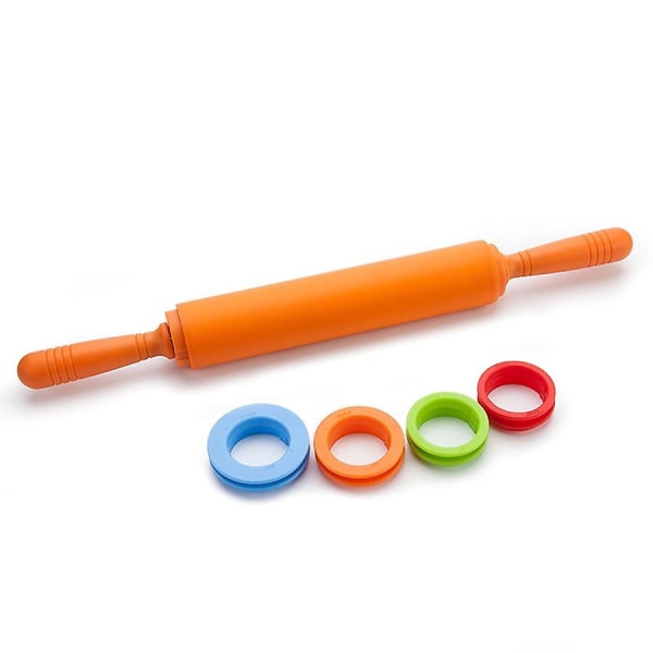 Non-stick silikone kagerulle med justerbar tykkelsesring med 2 mm 3 mm 6 mm og 10