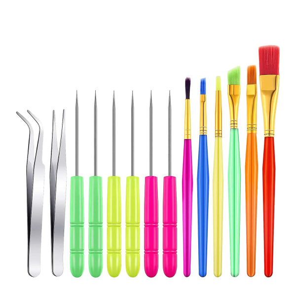 14pcs Cake Decorating Tools, Cookie Brush Stirring Pin Tweezers