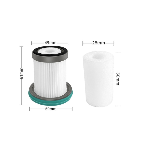 Reservedel HEPA-filter og filter til Puppy T11 / T11 Pro håndholdt ledningsfri støvsuger reservedel P