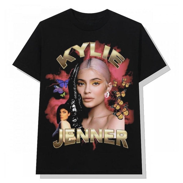Vintage Tee Svart Retro 90S T-shirt Kylie Jenner XL