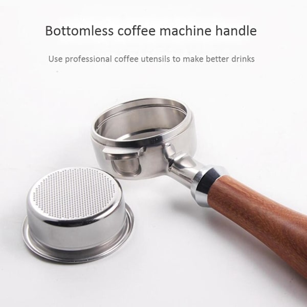 2 stk 58mm rustfritt stål kaffemaskin bunnløs filter for Nuova kaffemaskin profesjonell