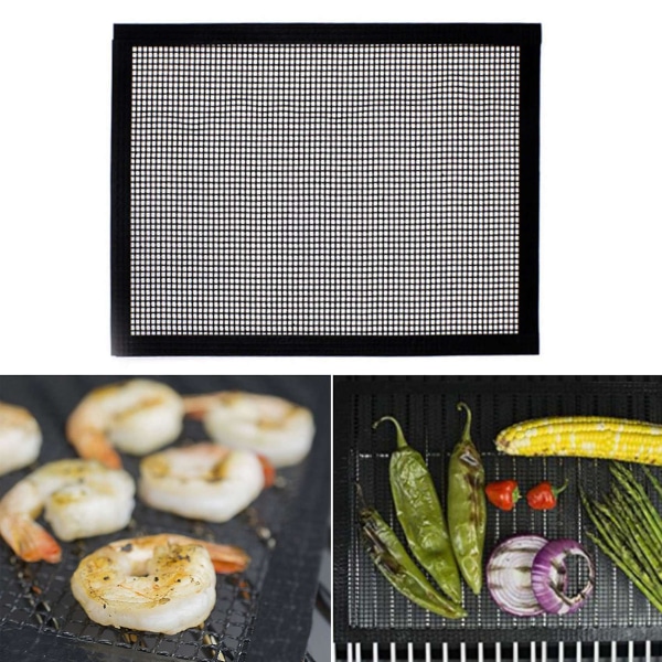 2 kpl BBQ-grillin mattoa, tarttumaton verkkomatto BBQ uudelleenkäytettävä grillin verkko