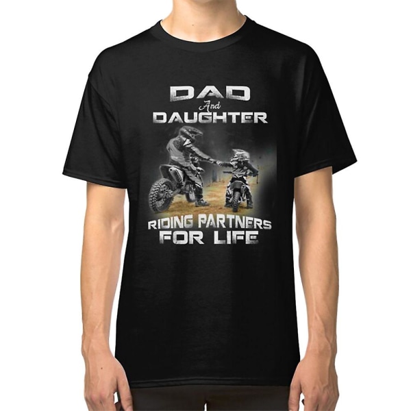 Pappa och dotter åkande partners för livet t-shirts - motocross T-shirt S